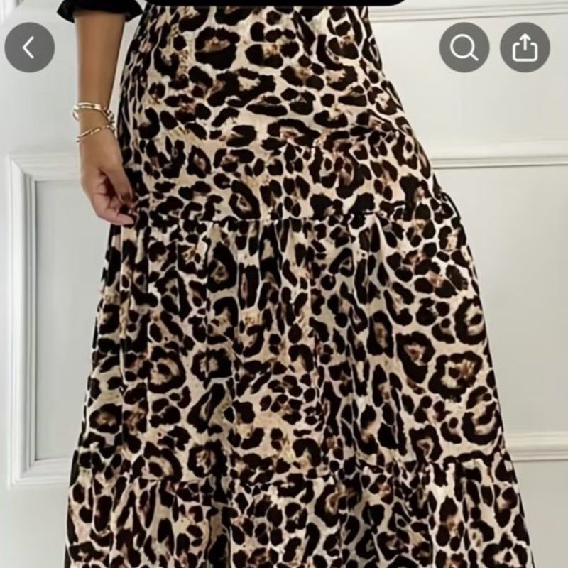 Jupe élégante à motif léopard