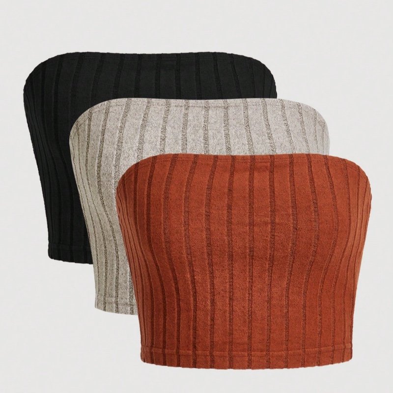 SHEIN EZwear 3 Pièces Top Camisole En Tricot Multicouleur Pour Femmes