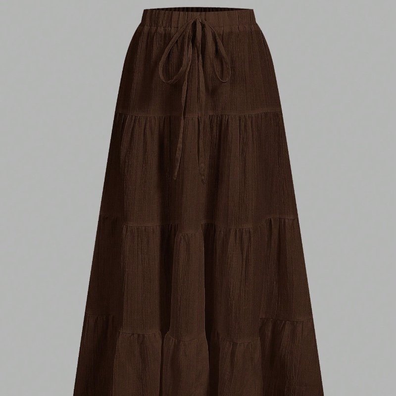 SHEIN EZwear Jupe décontractée multicouche pour vacances pour femmes, convient pour l'été