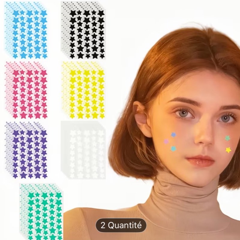 280/1400pcs Étoiles Multicolores Autocollants de Décoration de Visage Colorés Autocollant de Danse de Fête