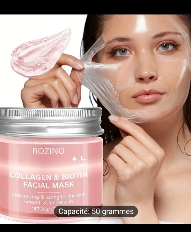 Masque Visage ROZINO au Collagène et Biotine