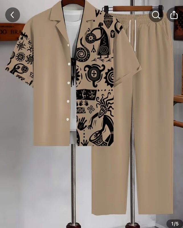 2 pièces Ensemble Chemise Homme