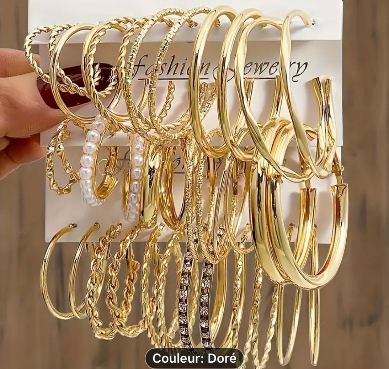 Set de boucles d'oreilles circulaires élégantes pour femmes