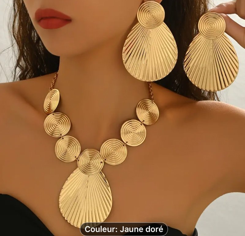 2 pièces Collier Pendentif Goutte d'Eau Exagéré Minimaliste Élégant et Décontracté