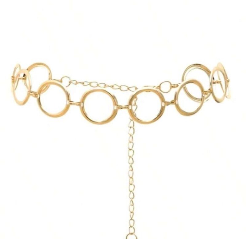 Ceinture en alliage métallique doré durable pour femme