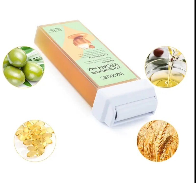 WAXKISS 100g Cire Douce à la Miel pour Épilation à Rouleau