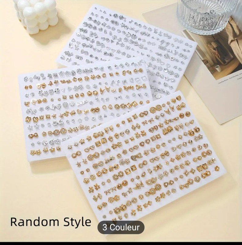 Lot de 200 pièces d'Écouteurs en Résine Papillon, Fleur et Cœur