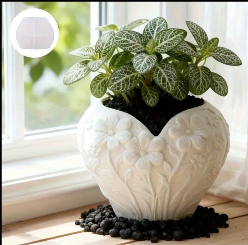 Moule en pour Pots de Fleurs en Forme de Coeur