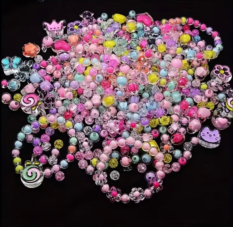 150pcs de perles acryliques de 8 mm