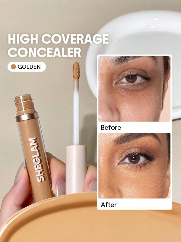 SHEGLAM Like Magic 12Hr Full Coverage Concealer-Golden Matte Liquid Concealer Correcteur De Couleur Éclaircissant Longue Durée Anti-Cernes Hydratant Longue Durée Toute La Journée Anti-Cernes Noël