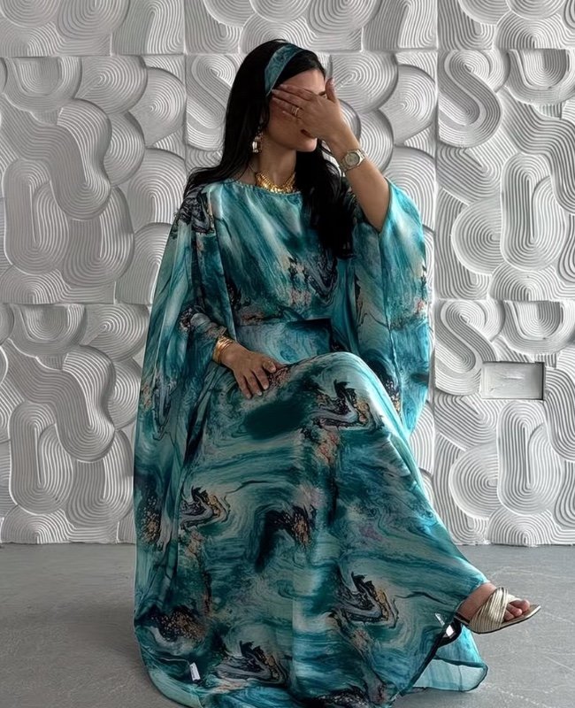 1pc Cardigan Abaya Élégant à Manches Longues