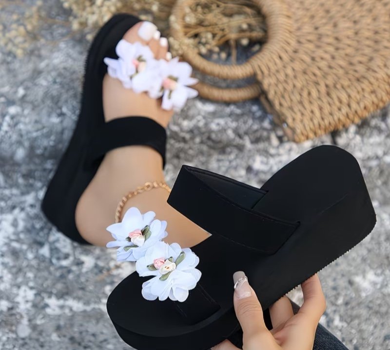 Sandales à Plateforme pour Femmes, Tongs de Plage