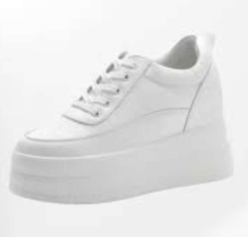 Baskets Plateforme Ultra-Douces et Respirantes pour Hommes - Chaussures Blanches à Lacets Décontractées