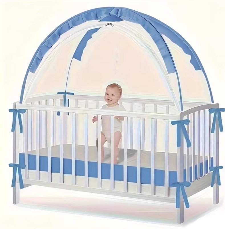 Canopy de berceau - Filet anti-fuite pour empêcher les bébés de s'échapper - Tente pop-up robuste et respirante pour berceaux, couverture de sécurité
