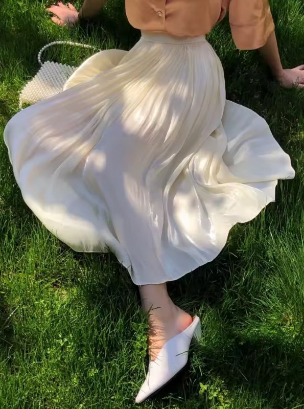 Jupe trapèze plissé