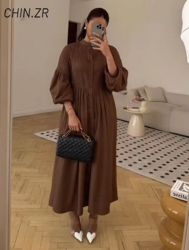 Robe longue plissé