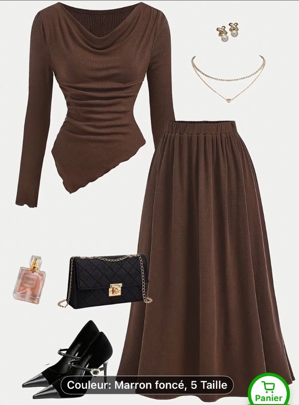 2 pièces haut asymétrique