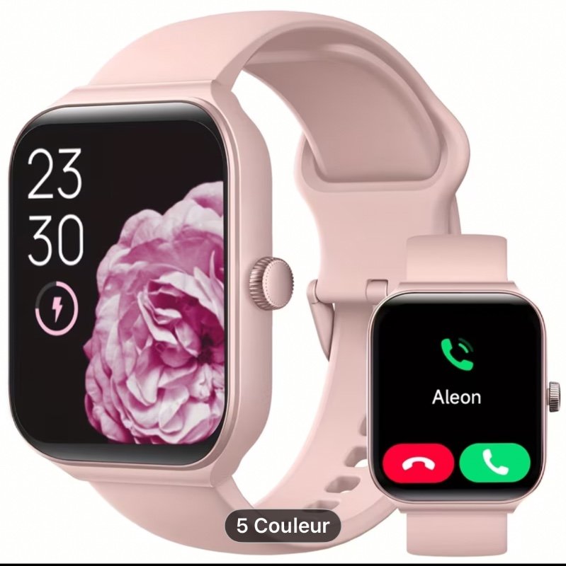 Montre Connectée pour Adultes, Appareil Portable Intelligent, Design Élégant et Raffiné, Matériaux de Haute Qualité, Affichage Numérique