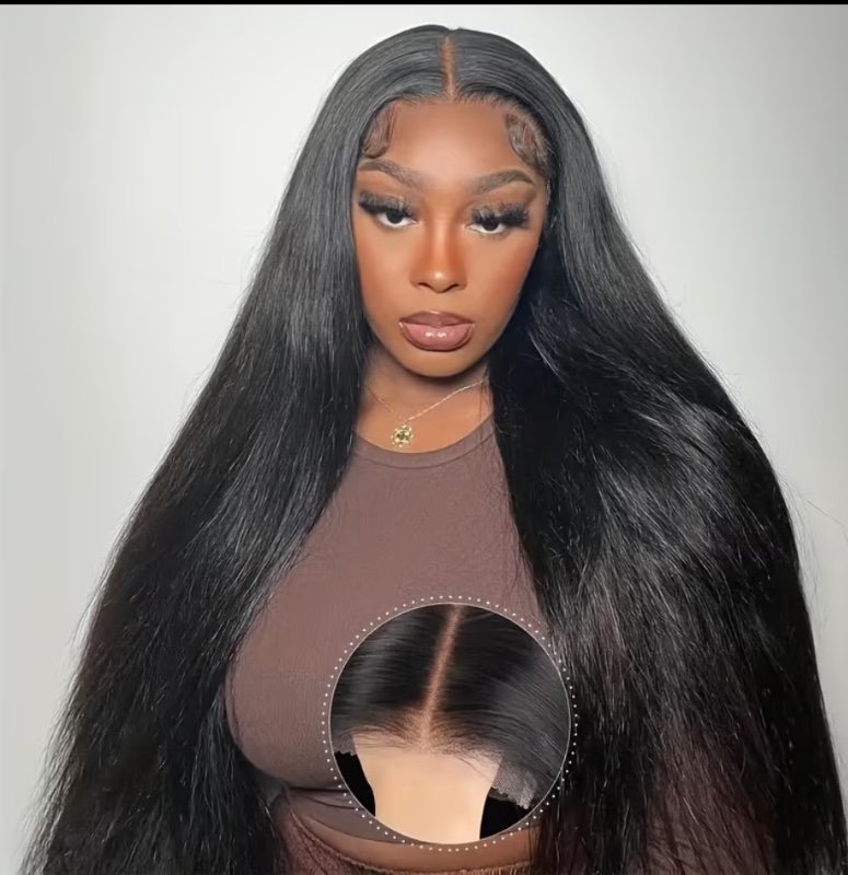 Perruques 5x5 HD en dentelle, à fixer sans colle, cheveux humains 12A raides, pré-pincées, pré-coupées, sans colle, 3 secondes à porter, perruques transparentes à dentelle frontale, perruque en cheveux humains pour femmes, nœuds décolorés, densité 250%