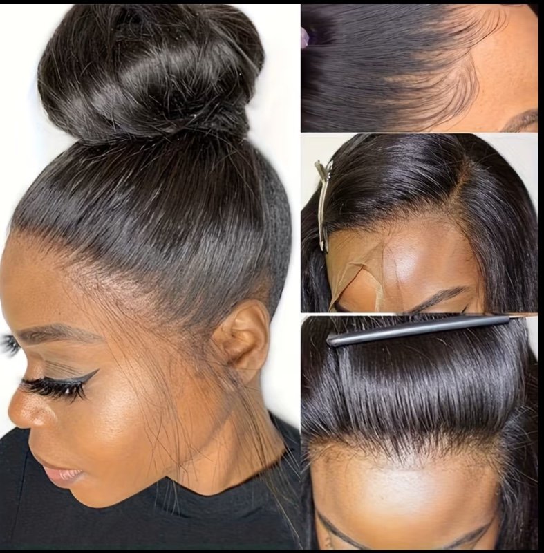 Perruques à Dentelle Frontale Droite en Cheveux Humains Longs pour Femmes 13x4 Dentelle Frontale HD Transparente en Cheveux Humains pour Femmes Perruque Frontale en Cheveux Brésiliens Densité 150% Pré-Épluchée avec Baby Hair