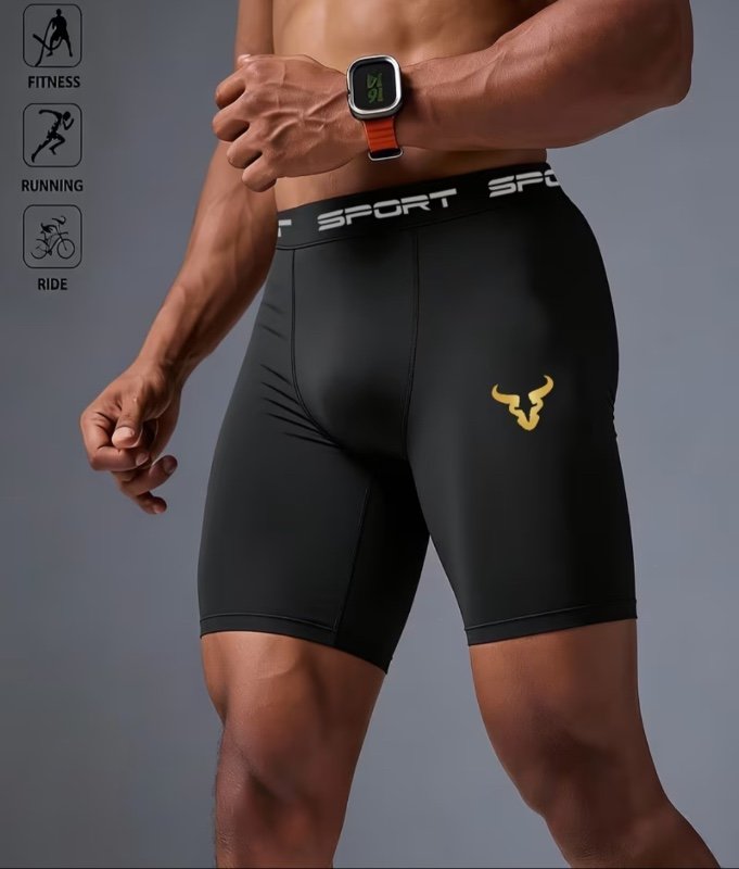 Short de compression pour homme, short de sport en spande