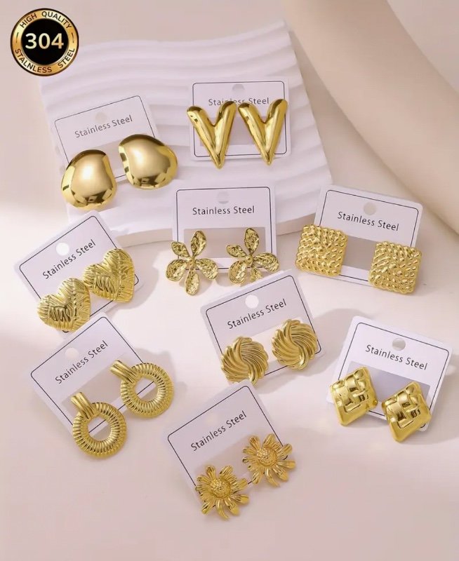 Boucles d'oreilles en acier inoxydable