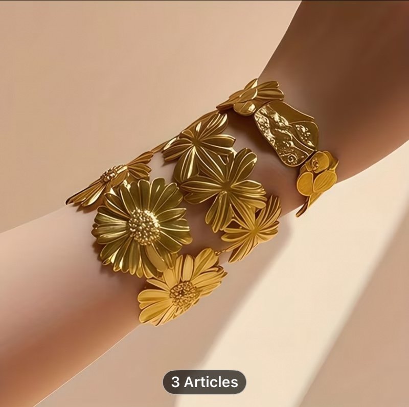 Bracelet jonc ouvert élégant en acier inoxydable