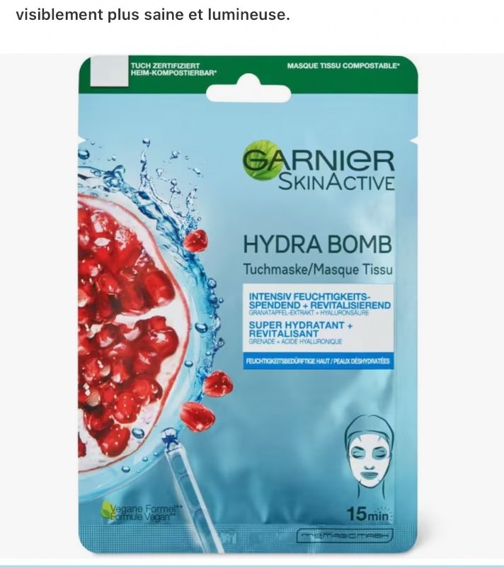 Garnier SkinActive Hydra Bomb Masque Tissu