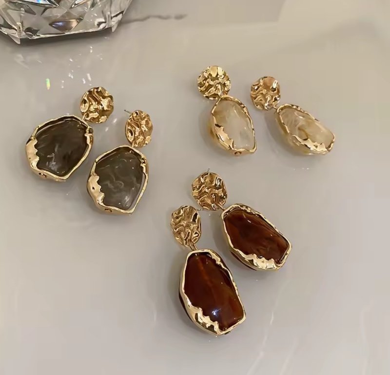 Boucles d'oreilles en pierre carrée en Zircon pour femmes, petites boucles d'oreilles Vintage couleur or, accessoires de bijoux, nouvelle mode