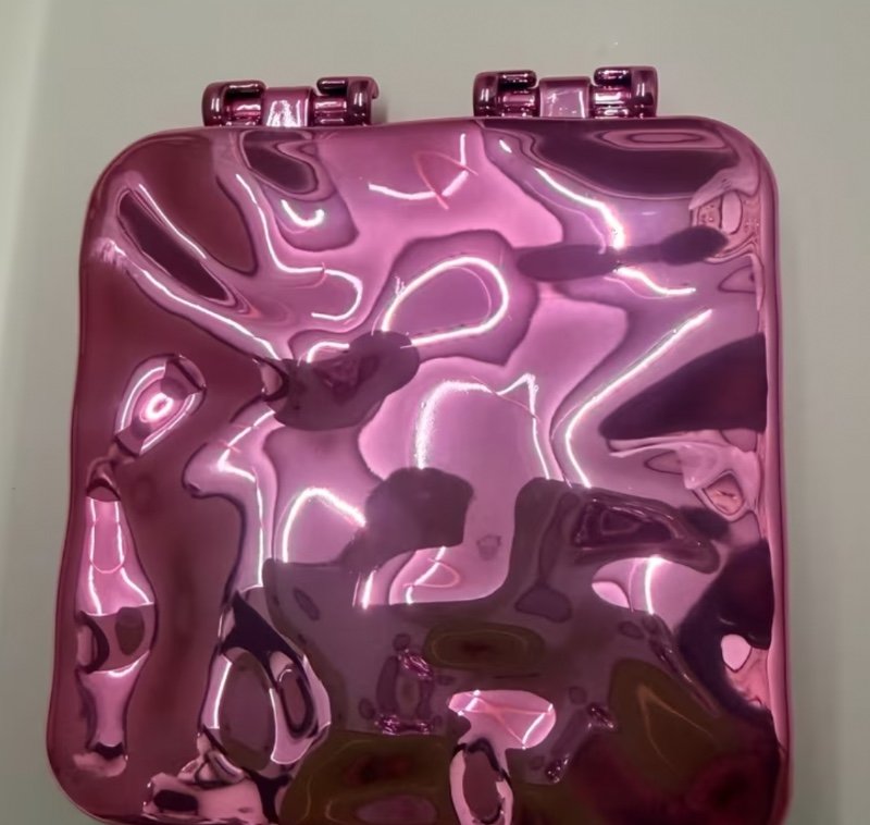 Miroir pliant double face électroplaqué, HD sans distorsion, de poche pour les retouches nomades