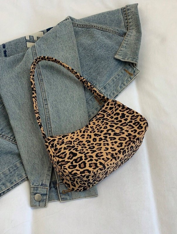Couleur unie polyvalente à la mode  Nouveau sac à bandoulière à imprimé botanique, petit sac carré à baguette minimaliste décontracté pour femmes ^