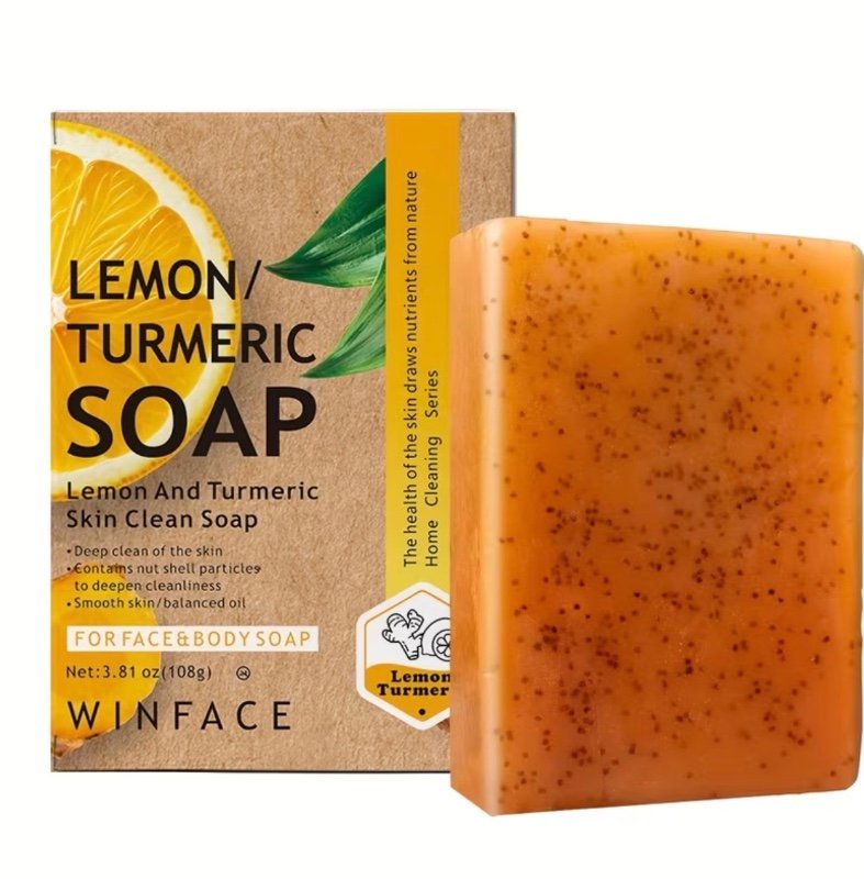 WINFACE Savon Citron Curcuma avec Acide Kojique