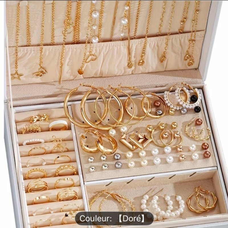 86pcs Collier Papillon Élégant Mode Bague Cœur Amour Imitation Perle Boucles d'Oreilles Clous Ensemble de Bijoux Quatre-En-Un Pièce Femme Sortie Quotidienne Tenue de Fête Cadeau de Vacances Bijou Tendance Mode (Sans Boîte)