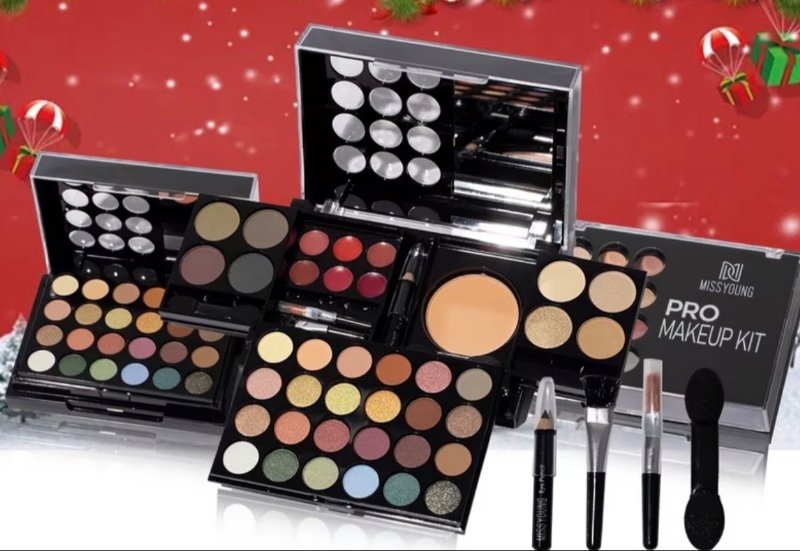 42 pièces trousse de maquillage de voyage pliable