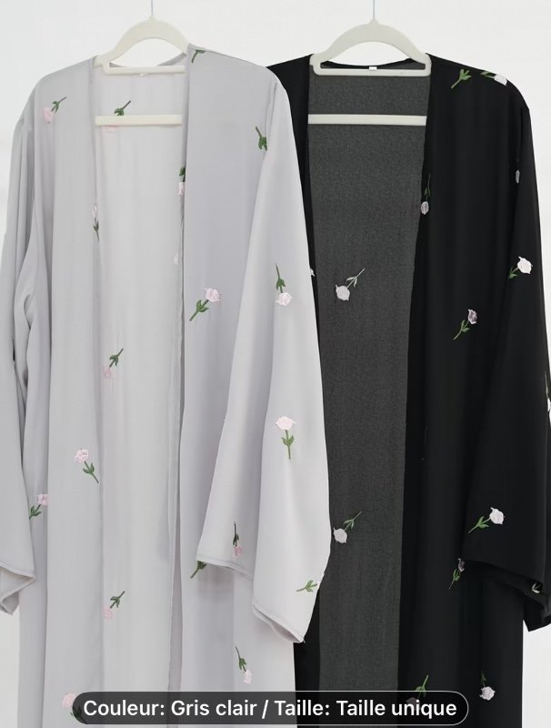 Cardigan Élégant Brodé de Fleurs