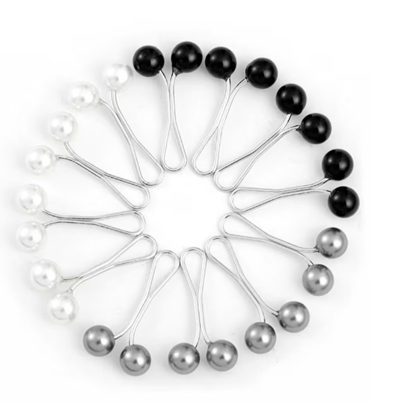 12pcs Broches de Foulard Incrustées de Fausses Perles, Clips D'écharpe/de Châle Pour Dame, Broches Antidérapantes