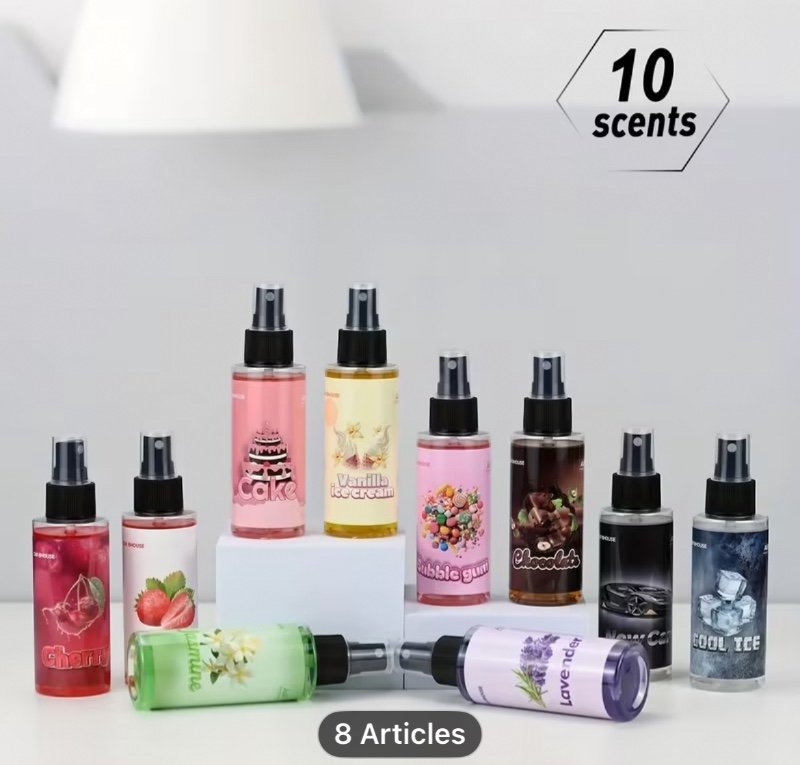 100ml/3.38oz Spray Parfum Portable, Désodorisant pour Maison/Voiture/Vêtements/Salle de Bain, Arôme Riche, Parfum Agréable, Garde l'Air Intérieur Frais, Crée une Ambiance Festive et Romantique, Pratique pour les Voyages, Adapté à la Maison, Bureau, Hôtel,