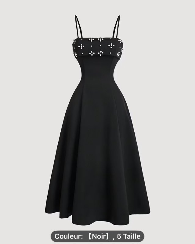 Robe élégante et tendance à bretelles spaghetti princesse