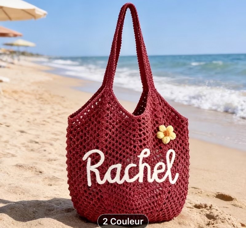 Sacs à main personnalisés entièrement faits à la main, personnalisables avec votre nom, légers, de grande capacité, pour les trajets quotidiens, les vacances, les loisirs, le bord de mer, les voyages, sac polyvalent, cadeau parfait pour les petites amies