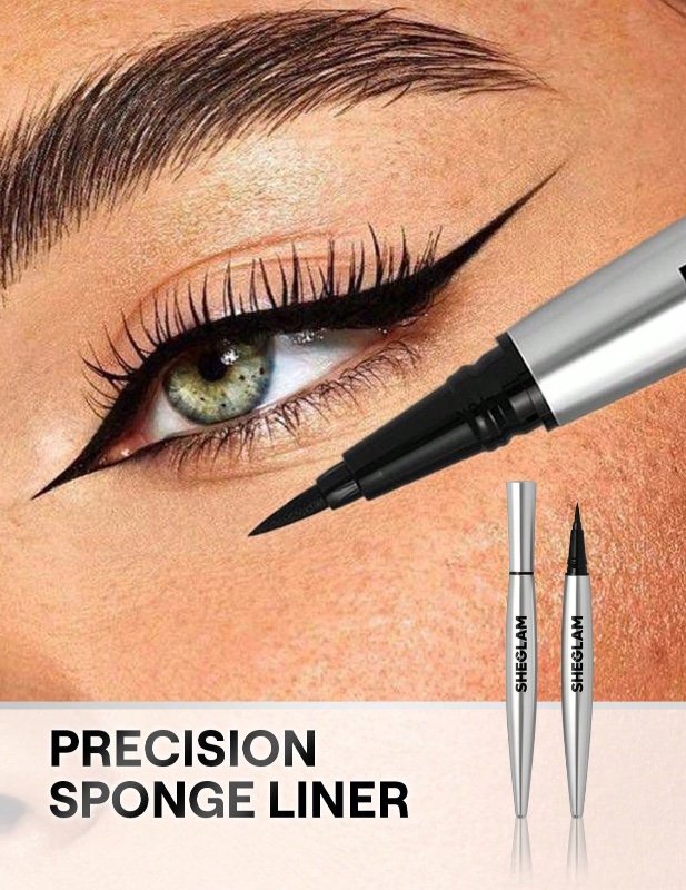Eyeliner liquide waterproof, noir mat, hautement pigmenté, séchage rapide, pointe pinceau ultra-fine, résistant à l'eau et à la transpiration, application facile et lisse. Maquillage des yeux inspiré du henné. Idéal pour l'automne et l'hiver, parfait pour