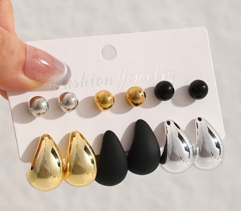 12 Boucles d'Oreilles Classiques Multicolores, Ensemble de Boucles d'Oreilles à Perles Minimalistes, Bijoux Élégants et Polyvalents pour Femmes, Accessoires pour Quotidien, Sorties et Soirées