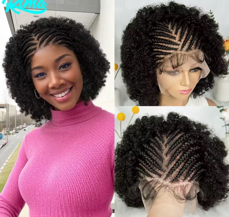 KIMA nouvelle boîte perruque tressée synthétique pleine dentelle perruques longues courtes pour noir femmes hommes perruque tressée avec bébé cheveux boîte tressage perruques