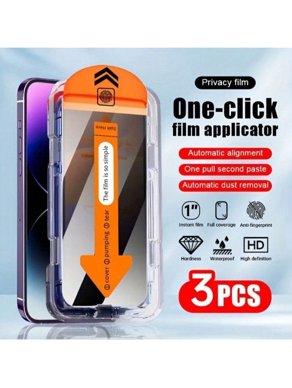 3 pièces/set Protecteur d'écran en verre trempé NNBILI Privacy, compatible avec iPhone 12/12 Pro/12 Pro Max/11, 11 Pro/11 Pro Max/X/XR/XS Max, 17/17e/17 Pro/17 Air/17 Pro Max/16/16 Plus/16 Pro/16 Pro Max/15 Plus/15 Pro Max/15 Pro/14 Pro Max/14 Plus/14 Pro