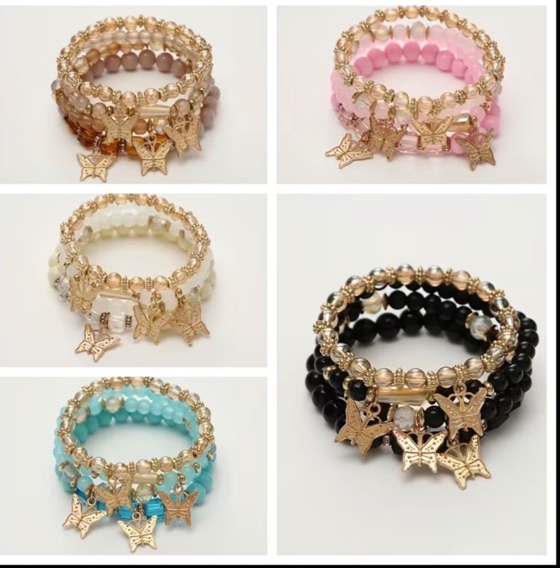 Lot de 4/20 bracelets élastiques pour femme