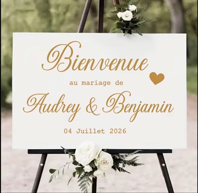 Autocollant de décoration de fête de mariage personnalisé