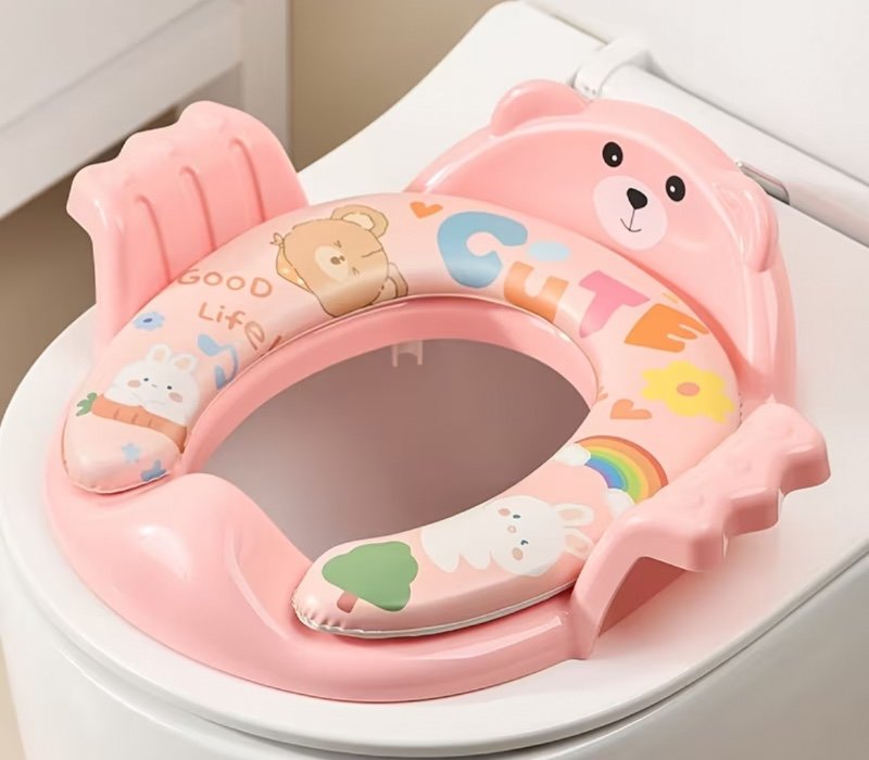 Siège de toilette de voyage portable, épais et coloré, amélioré pour enfants et tout-petits, couvercle de siège d'apprentissage de la propreté pliable et antidérapant avec motif de dessin animé, accessoires de salle de bain pour enfants