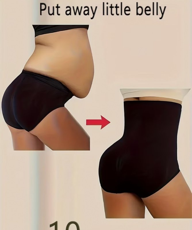 1 pièce de shapewear taille haute pour femmes - abricot et noir, contrôle abdominal et soulèvement des fesses, tissu extensible lisse, détails à rayures unies, contournement corporel quotidien et soulèvement des fesses | Leggings moulants d'été | Minceur