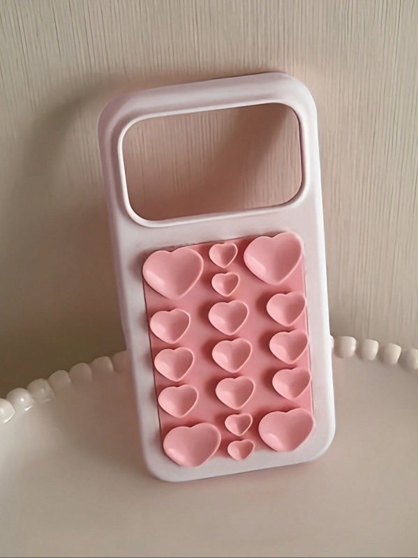 1 pièce Étui de téléphone cœur dopamine mignon coréen + support ventouse compatible avec iPhone 17 Pro Max 16 15 13 12 11 Pro Max Plus 17 Coque arrière en silicone douce