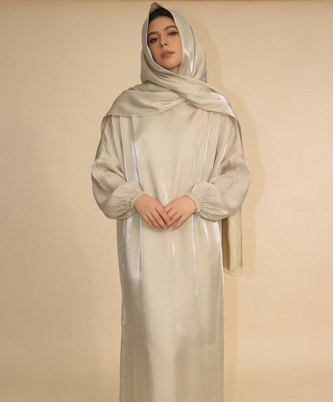 1pc Élégante Abaya Dubaï et Robe Marocaine | Voile et Robe Tout-en-Un | Convient pour la Prière, la Famille, l'Extérieur, Abaya Décontractée Abaya d'Été Femme Musulmane Robe Abaya d'Été Dames