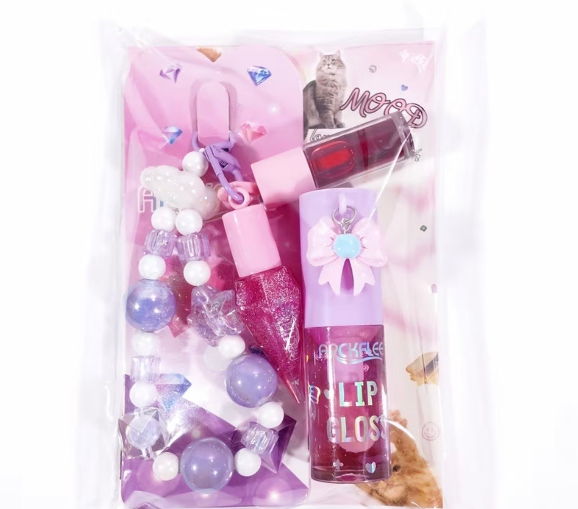 Nouveau Set de Gloss à Lèvres Transparent et Tendance, Couleurs Éblouissantes et Douces, Non Collant.